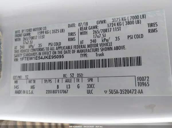 1FTEW1E54JKE95095 2018 FORD F-150 - Image 8