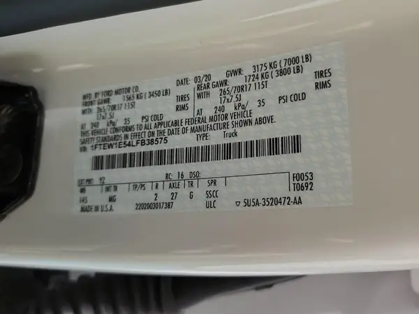 1FTEW1E54LFB38575 2020 FORD F-150 - Image 1