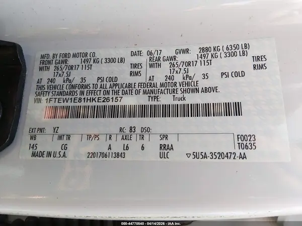 1FTEW1E81HKE26157 2017 FORD F-150 - Image 8