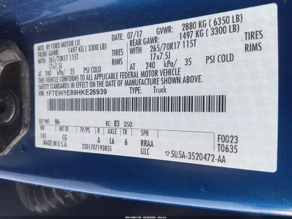 1FTEW1E89HKE26939 2017 FORD F-150 - Image 8