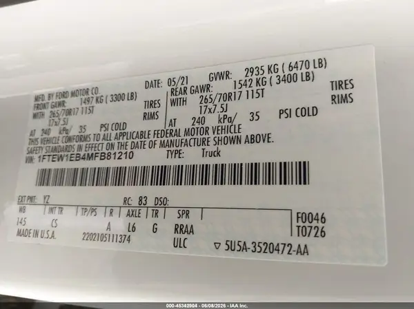 1FTEW1EB4MFB81210 2021 FORD F-150 - Image 8