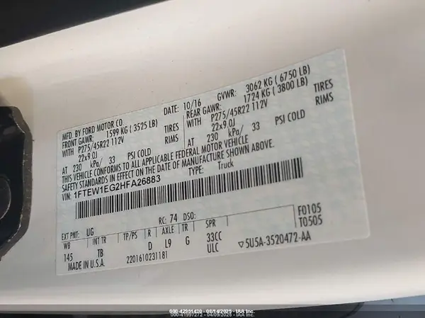 1FTEW1EF0HKE52750 2017 FORD F-150 - Image 8