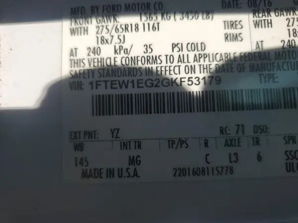 1FTEW1EG2GKF53179 2016 FORD F-150 - Image 2