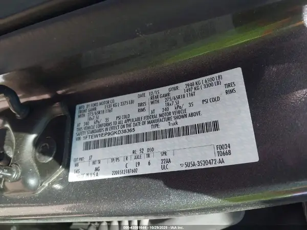 1FTEW1EP9GKD38365 2016 FORD F-150 - Image 8