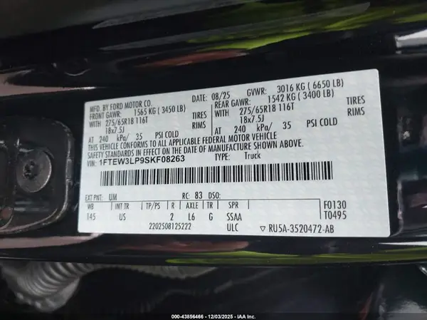 1FTEW3LP9SKF08263 2025 FORD F-150 - Image 5