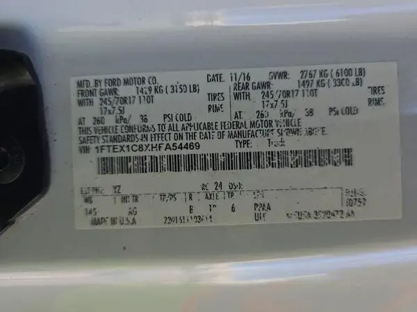 1FTEX1C8XHFA54469 2017 FORD F-150 - Image 1