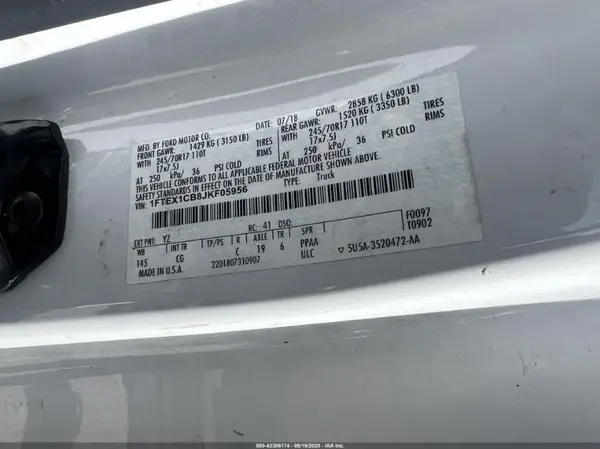 1FTEX1CB8JKF05956 2018 FORD F-150 - Image 8
