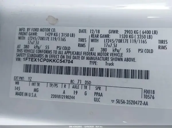 1FTEX1CP0KKC54704 2019 FORD F-150 - Image 8
