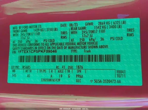 1FTEX1CP5PKF09046 2023 FORD F-150 - Image 8