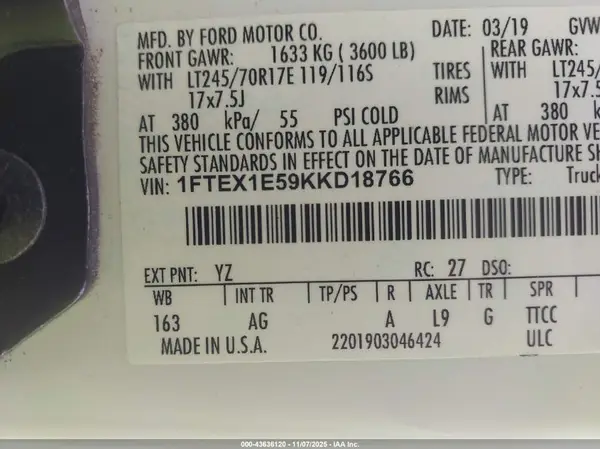 1FTEX1E59KKD18766 2019 FORD F-150 - Image 8