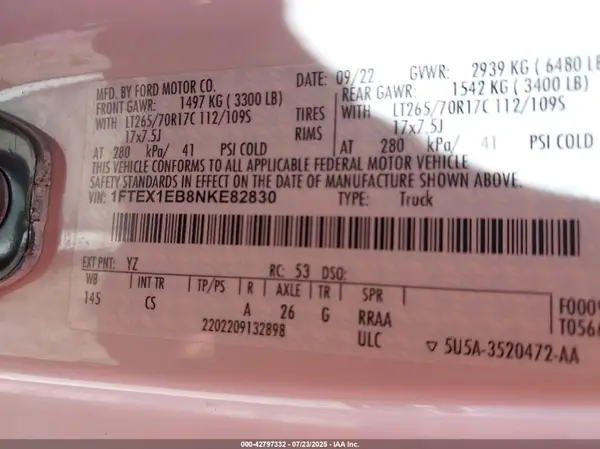 1FTEX1EB8NKE82830 2022 FORD F-150 - Image 8