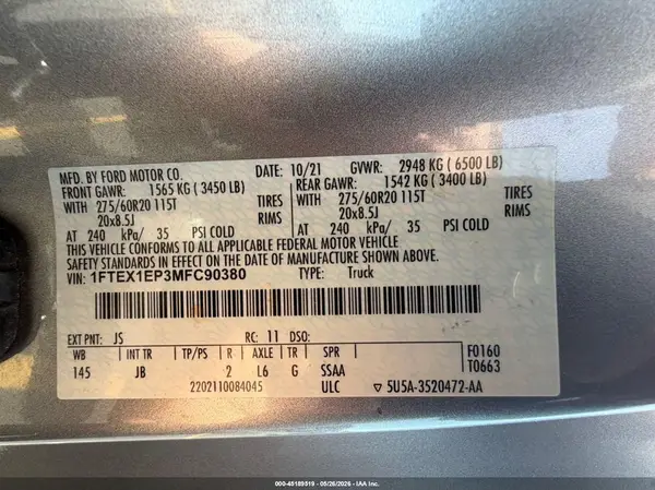 1FTEX1EP3MFC90380 2021 FORD F-150 - Image 8
