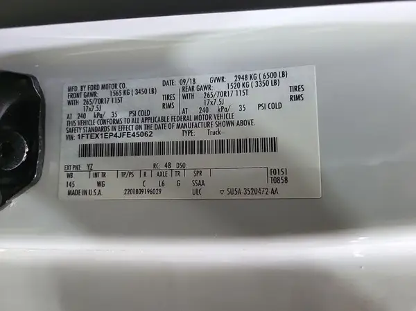 1FTEX1EP4JFE45062 2018 FORD F-150 - Image 1