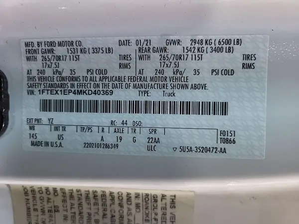 1FTEX1EP4MKD40369 2021 FORD F-150 - Image 2