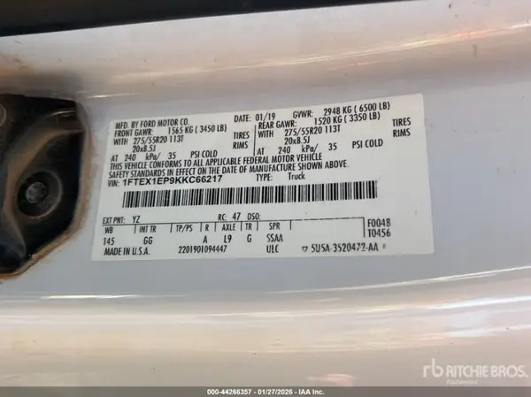 1FTEX1EP9KKC66217 2019 FORD F-150 - Image 5