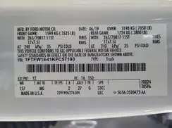 1FTFW1E41KFC57193 2019 FORD F-150