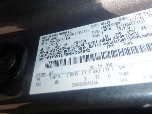 1FTFW1E50NKD58052 2022 FORD F-150 - Image 8