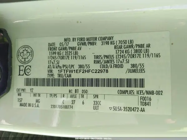 1FTFW1EF2HFC22978 2017 FORD F-150 - Image 8