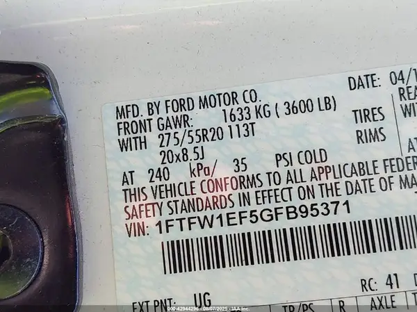 1FTFW1EF5GFB95371 2016 FORD F-150 - Image 8