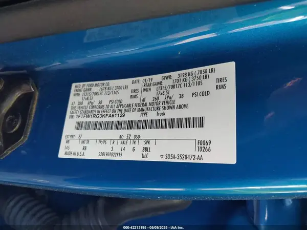 1FTFW1RG3KFA61129 2019 FORD F-150 - Image 8