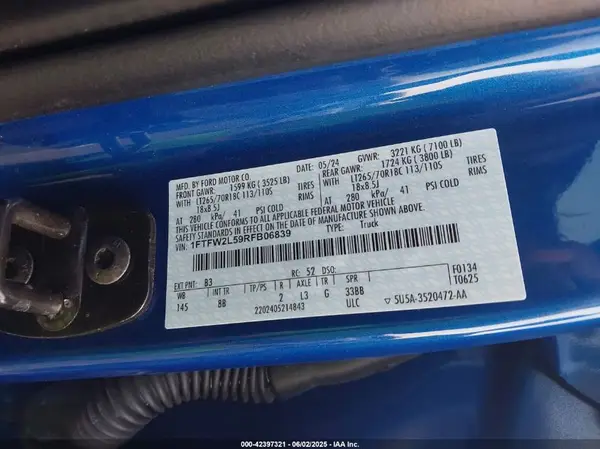 1FTFW2L59RFB06839 2024 FORD F-150 - Image 8