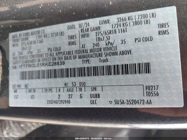 1FTFW3L51RKE28839 2024 FORD F-150 - Image 8