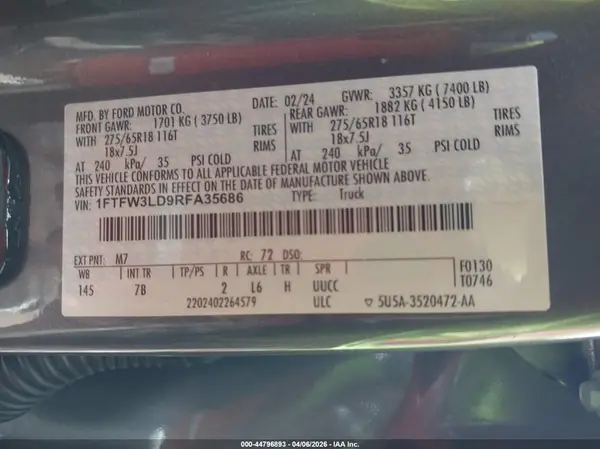 1FTFW3LD9RFA35686 2024 FORD F-150 - Image 8
