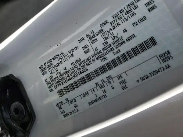 1FTFX1E44KKE18026 2019 FORD F-150 - Image 8