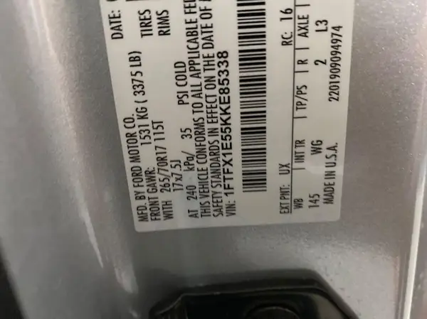 1FTFX1E55KKE85338 2019 FORD F-150 - Image 1