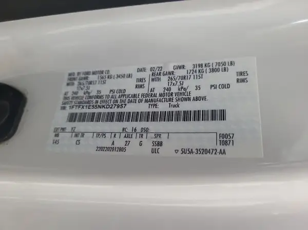 1FTFX1E55NKD27957 2022 FORD F-150 - Image 1