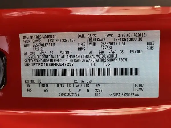 1FTFX1E89NKE47237 2022 FORD F-150 - Image 2