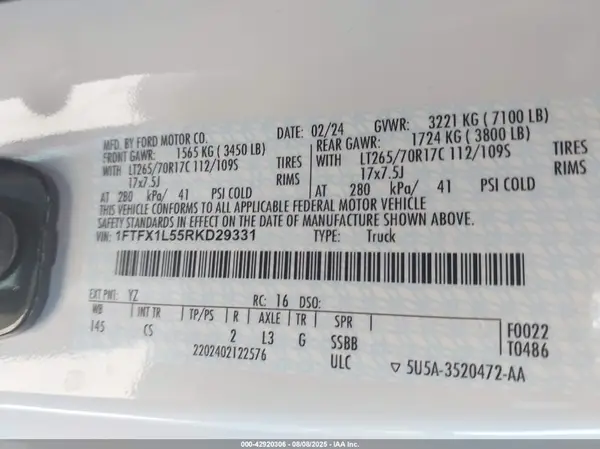 1FTFX1L55RKD29331 2024 FORD F-150 - Image 8