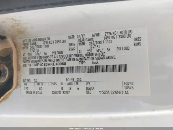 1FTMF1C83HKE40088 2017 FORD F-150 - Image 8