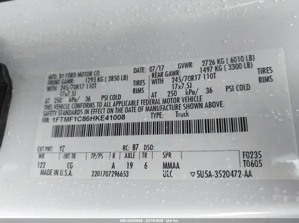 1FTMF1C86HKE41008 2017 FORD F-150 - Image 8