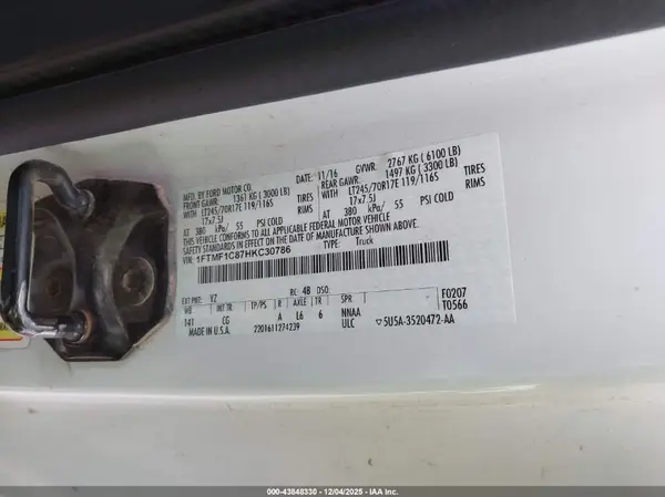 1FTMF1C87HKC30786 2017 FORD F-150 - Image 8
