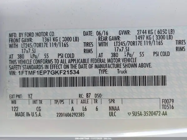 1FTMF1EP7GKF21534 2016 FORD F-150 - Image 8