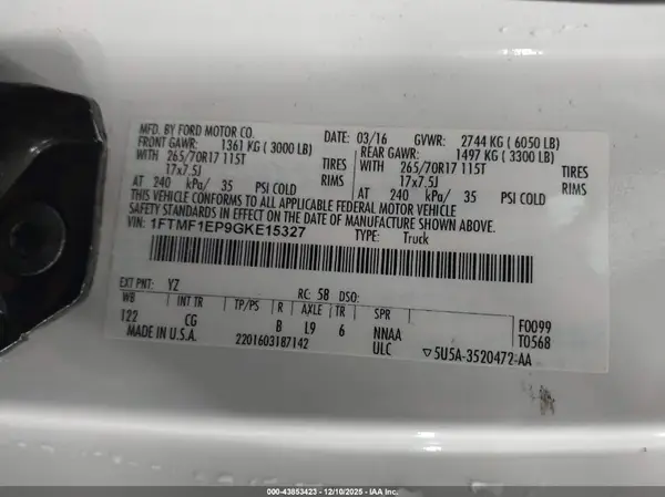 1FTMF1EP9GKE15327 2016 FORD F-150 - Image 8