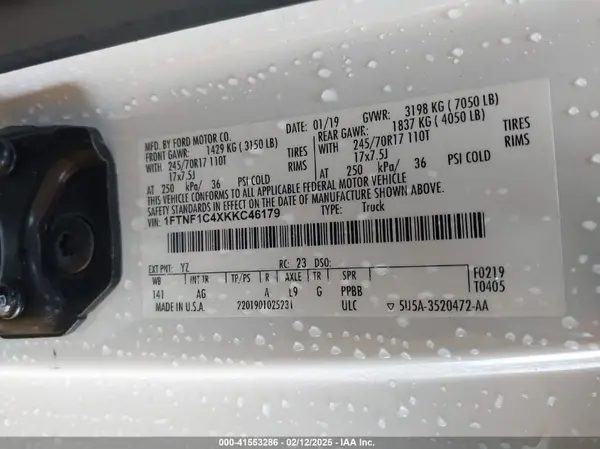 1FTNF1C4XKKC46179 2019 FORD F-150 - Image 8