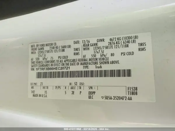 1FTRF3B66HEC20721 2017 FORD F350 - Image 8