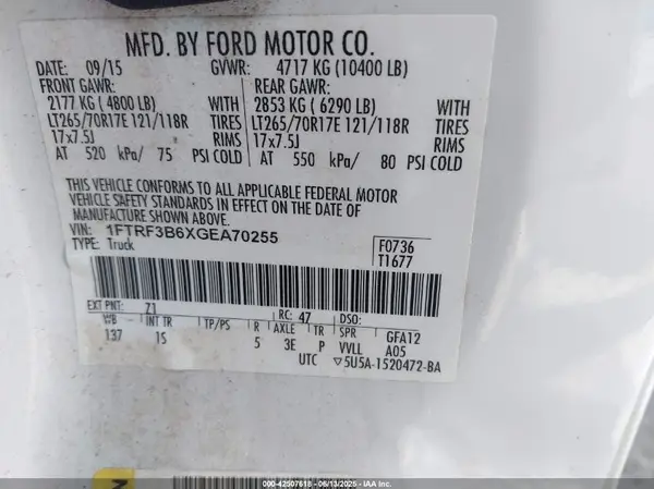 1FTRF3B6XGEA70255 2016 FORD F350 - Image 8