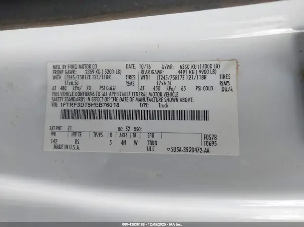 1FTRF3DT5HEB76018 2017 FORD F350 - Image 8