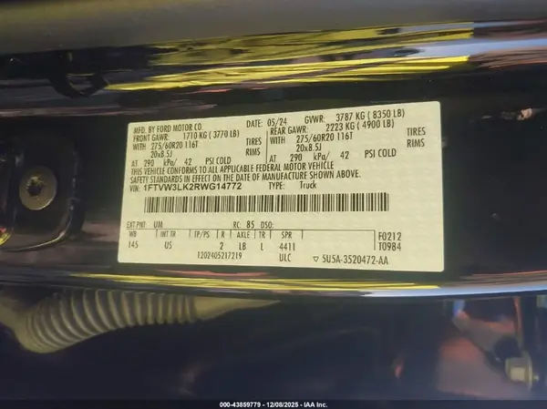 1FTVW3LK2RWG14772 2024 FORD F-150 - Image 2
