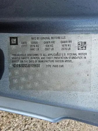 1G1FB3DS3J0109600 2018 CHEVROLET CAMARO - Image 8