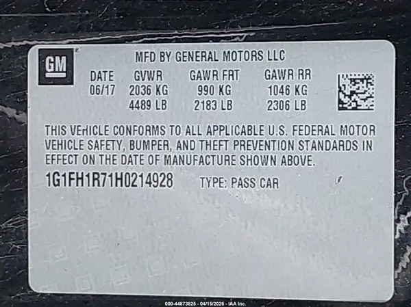 1G1FH1R71H0214928 2017 CHEVROLET CAMARO - Image 8