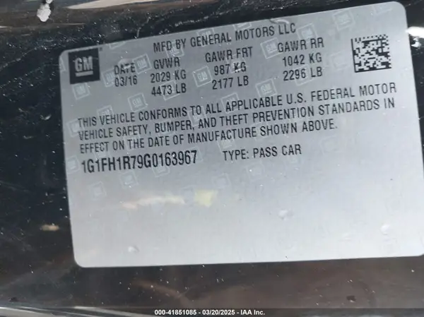 1G1FH1R79G0163967 2016 CHEVROLET CAMARO - Image 8