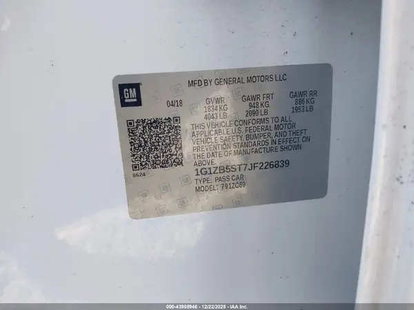 1G1ZB5ST7JF226839 2018 CHEVROLET MALIBU - Image 8