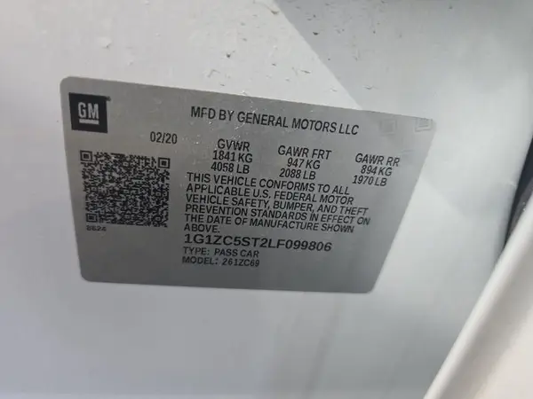 1G1ZC5ST2LF099806 2020 CHEVROLET MALIBU - Image 8