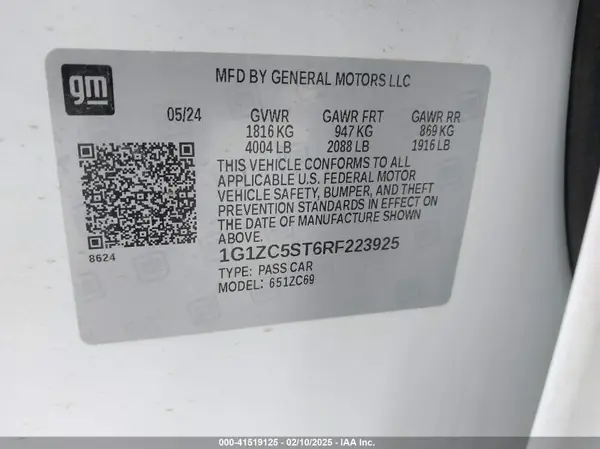 1G1ZC5ST6RF223925 2024 CHEVROLET MALIBU - Image 8