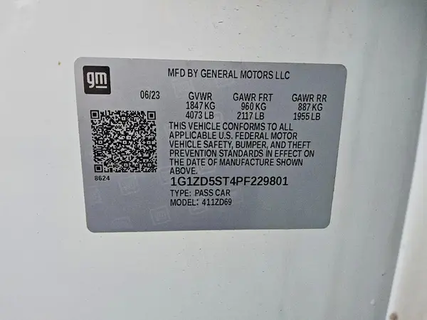1G1ZD5ST4PF229801 2023 CHEVROLET MALIBU - Image 8