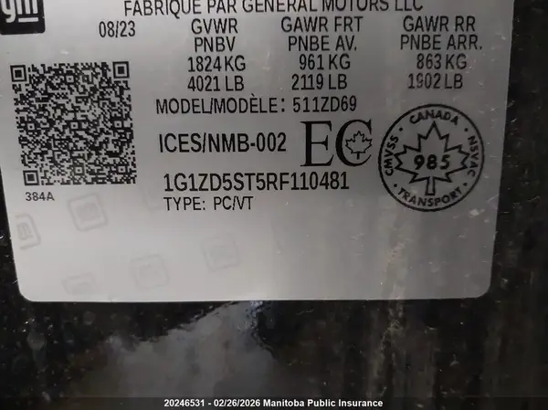 1G1ZD5ST5RF110481 2024 CHEVROLET MALIBU - Image 8